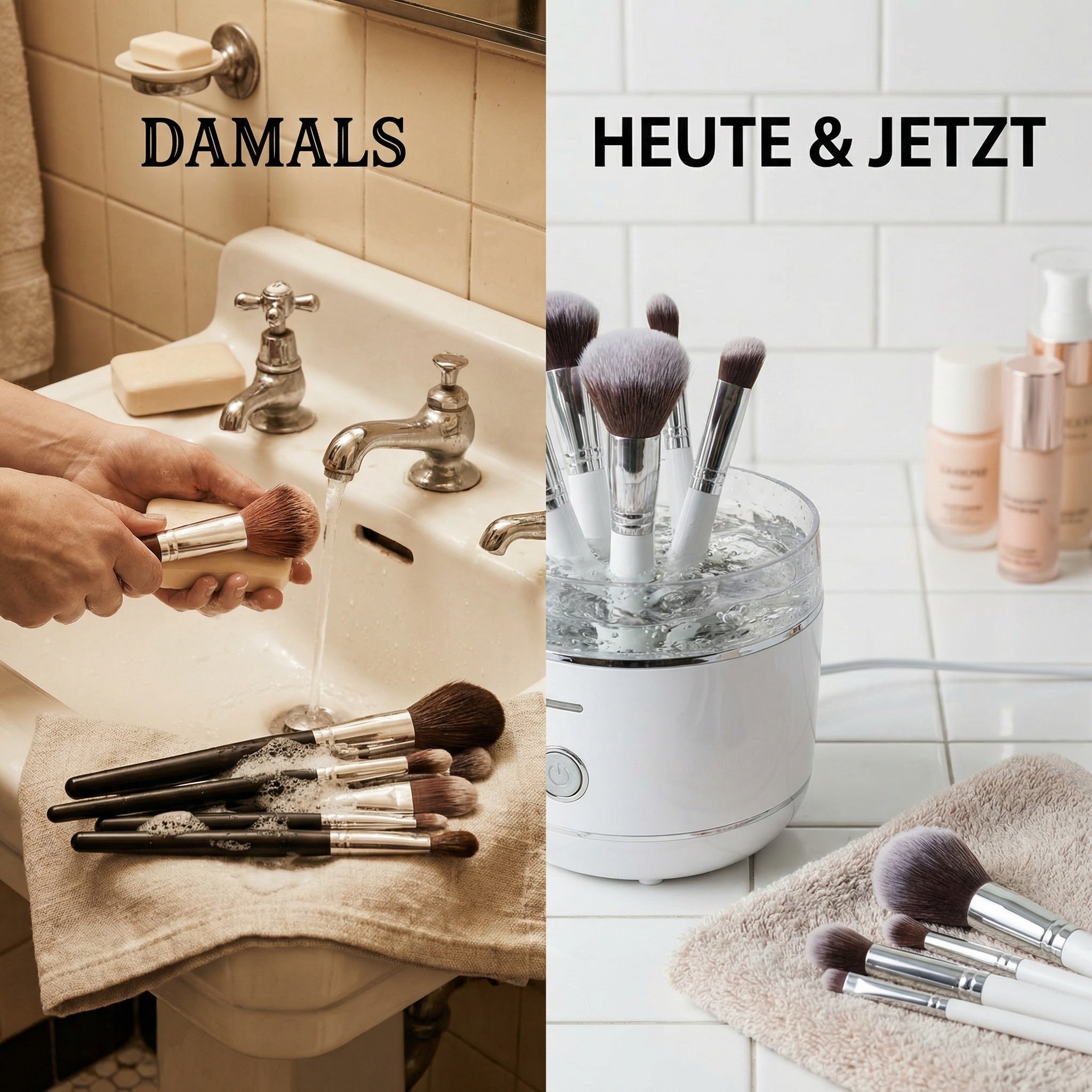 BRUSHCLEAN - Perfektes Make-up beginnt mit sauberen Pinseln – unser Brush Cleaner macht’s schnell, einfach und hygienisch.